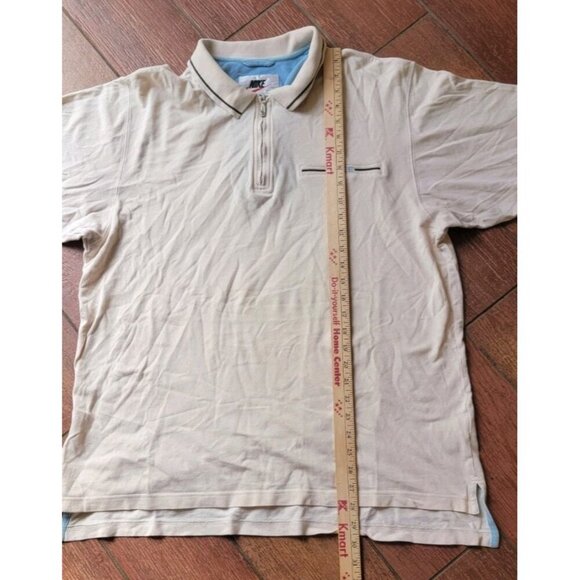 Vintage Nike 1/4 Zip Polo Shirt 90s Size Large Carolina Blue Accent Stripe Logo - Picture 6 of 9